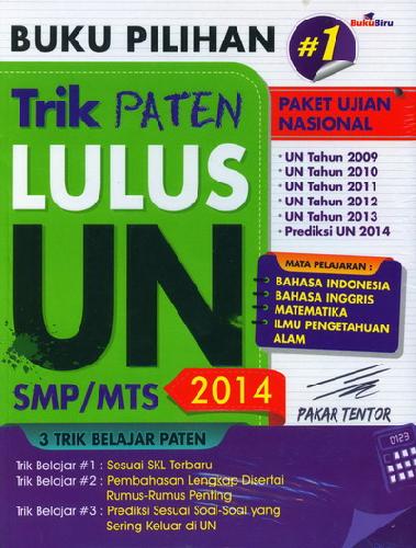 Cover Buku Buku Pilihan Trik Paten Lulus UN SMP/MTS 2014