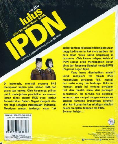 Cover Belakang Buku Trik Jitu Lulus Ujian Saringan Masuk (USM) IPDN