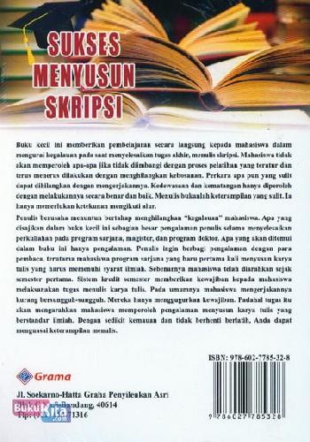 Cover Belakang Buku Sukses Menyusun Skripsi
