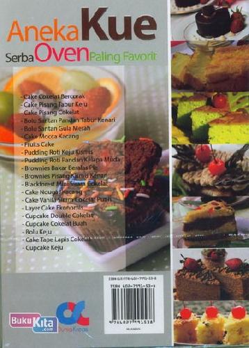 Cover Belakang Buku Aneka Kue Serba Oven Paling Favorit (Full Color)