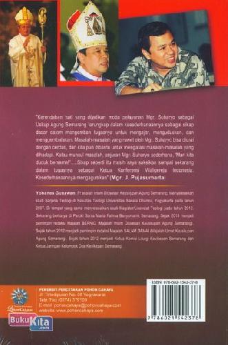 Cover Belakang Buku Belajar Kepemimpinan MGR. IGNATIUS SUHARYO Dari Angon Bebek Sampai Angon Umat