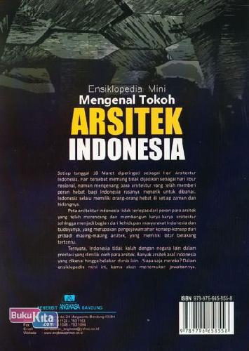 Cover Belakang Buku Ensiklopedia Mini: Mengenal Tokoh Arsitek Indonesia (Full Color)
