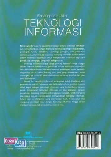 Cover Belakang Buku Ensiklopedia Mini: Teknologi Informasi (Full Color)