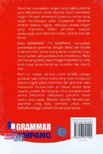 Cover Belakang Buku Grammar Itu Gampang Secara Otodidak