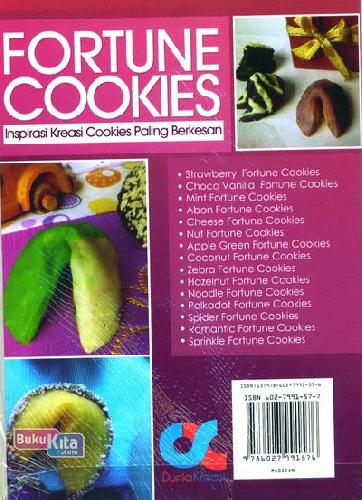 Cover Belakang Buku Fortune Cookies: Inspirasi Kreasi Cookies Paling Berkesan (Full Color)