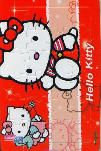 Cover Buku Puzzle Sedang Spon: Hello Kitty (Merah)