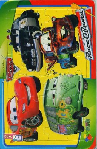 Cover Buku Puzzle Sedang Spon: Cars-Race O Rama