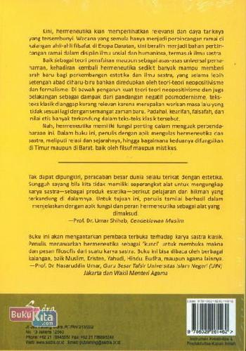 Cover Belakang Buku Hermeneutika Sastra Barat & Timur