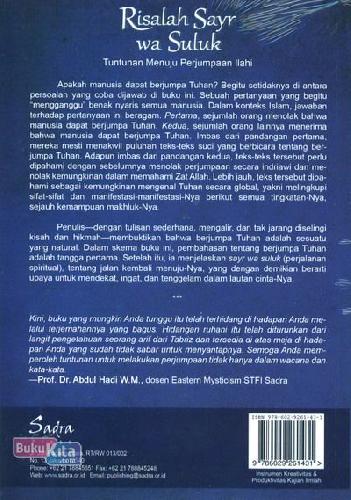 Cover Belakang Buku Risalah Sayr wa Suluk: Tuntunan Menuju Perjumpaan Ilahi