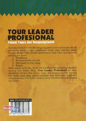 Cover Belakang Buku Tour Leader Profesional (Fungsi, Tugas dan Tanggung Jawab) 