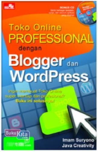 Cover Buku Toko Online Profesional dengan Blogger dan Wordpress + CD