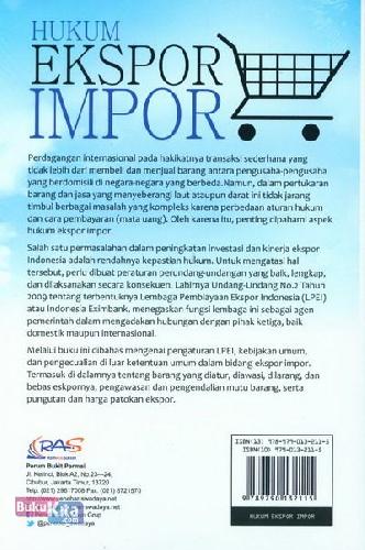 Cover Belakang Buku Hukum Ekspor Impor