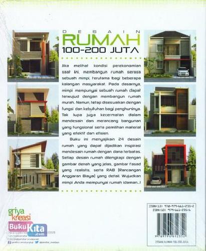 Cover Belakang Buku Desain Rumah 100-200 Juta