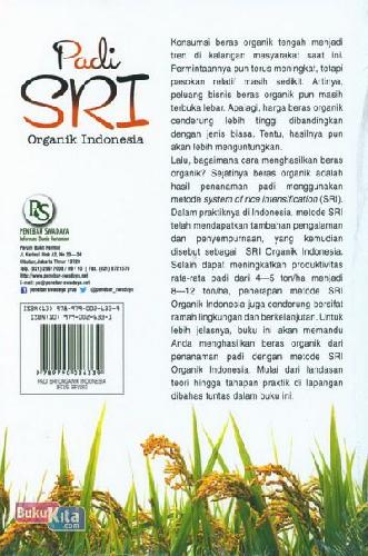 Cover Belakang Buku Padi SRI Organik Indonesia
