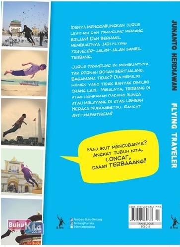 Cover Belakang Buku Flying Traveler: Berburu Momen Anti-Mainstream