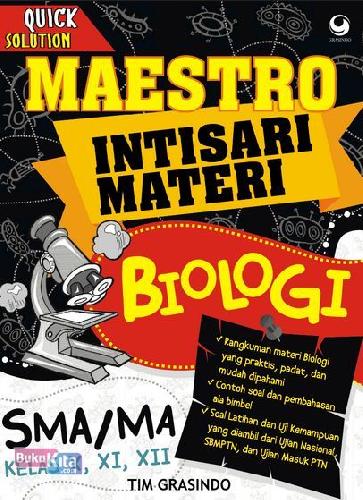 Cover Buku Maestro Intisari Materi Biologi SMA Kelas X, XI, XII
