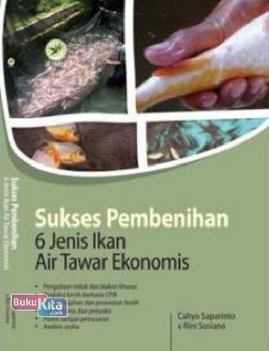 Cover Buku Sukses Pembenihan 6 Jenis Ikan Air Tawar Ekonomis