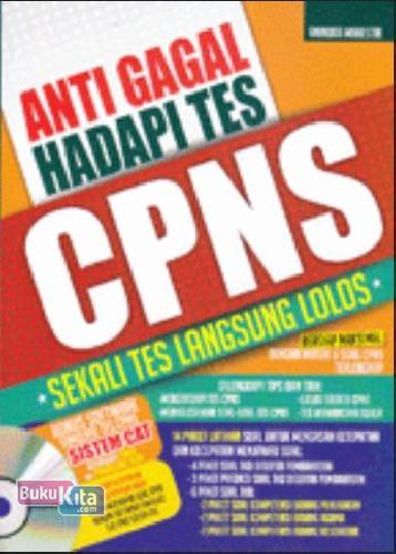 Cover Buku Anti Gagal Hadapi Tes CPNS + CD
