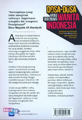 Cover Belakang Buku Dosa-Dosa yang Digemari Wanita Indonesia