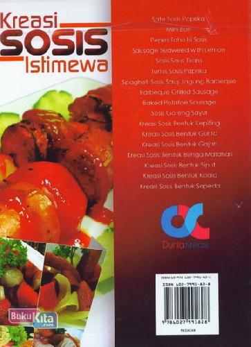 Cover Belakang Buku Kreasi Sosis Istimewa (Full Color+Full Picture)