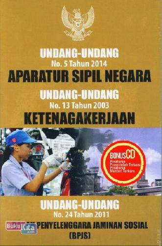 Cover Buku Undang-Undang Republik Indonesia No. 5 Tahun 2014 Aparatur Sipil Negara