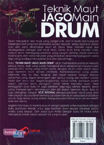 Cover Belakang Buku Teknik Maut Jago Main Drum