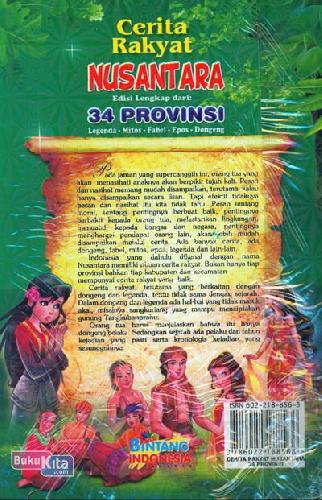 Cover Belakang Buku Cerita Rakyat Nusantara Edisi Lengkap dari 34 Propinsi