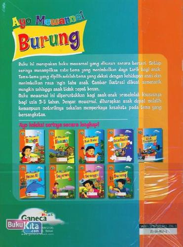 Cover Belakang Buku Ayo Mewarnai Burung (Untuk Usia 3-5 Tahun)