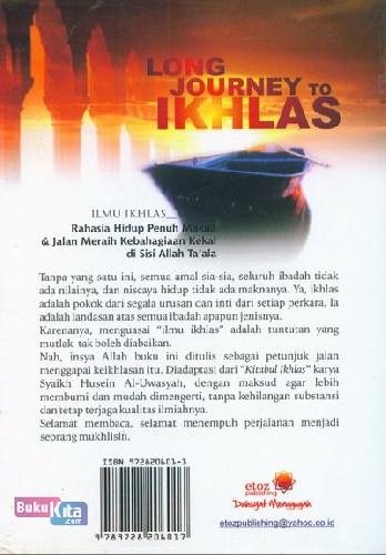 Cover Belakang Buku Long journey To Ikhlas