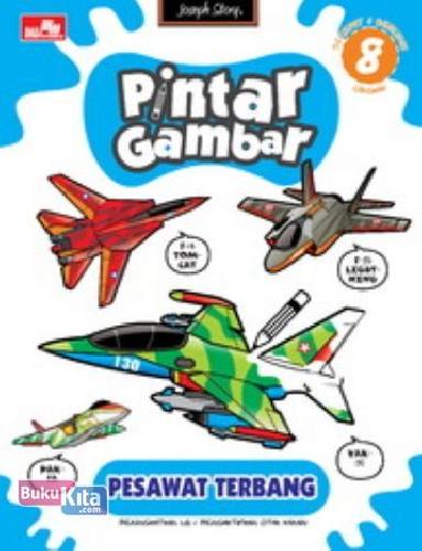 Cover Buku Pintar Gambar Pesawat Terbang + stiker