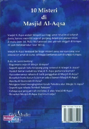 Cover Belakang Buku 10 Misteri di Masjid Al-Aqsa