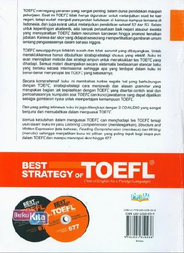Cover Belakang Buku Best Strategy of TOEFL