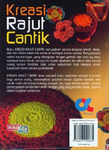 Cover Belakang Buku Kreasi Rajut Cantik untuk Hobi & Bisnis (Full COlor)