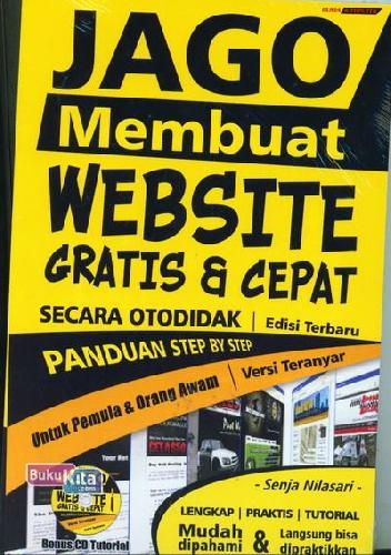 Cover Buku Jago Membuat Website Gratis & Cepat Secara Otodidak - Edisi Terbaru