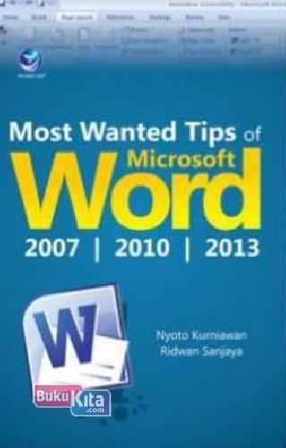 Cover Buku Most Wanted Tips Of Microsoft Word 2007,2010,2013