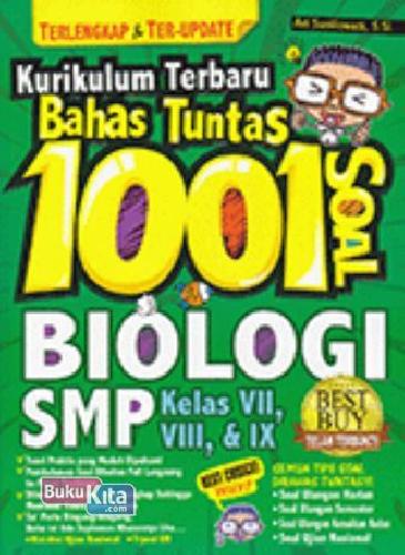 Cover Buku Kurikulum Terbaru Bahas Tuntas 1001 Soal Biologi SMP