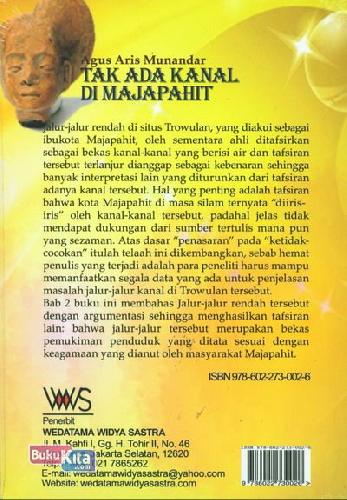 Cover Belakang Buku Tak Ada Kanal Di Majapahit