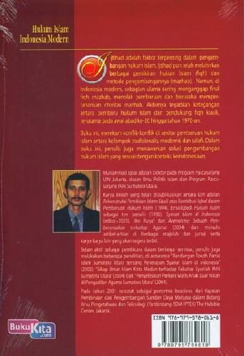 Cover Belakang Buku Hukum Islam Indonesia Modern : Dinamika Pemikiran dari Fiqh Klasik ke Fiqh Indonesia 
