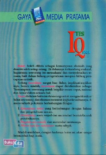 Cover Belakang Buku Tes IQ Anda 2 