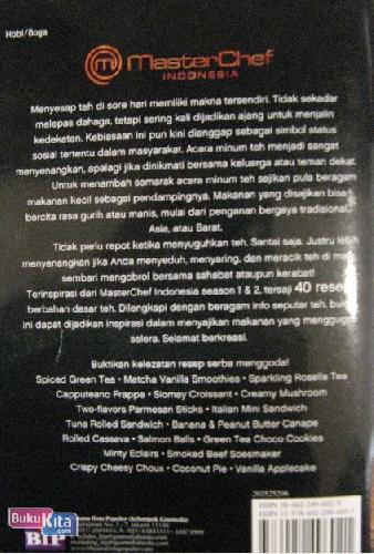 Cover Belakang Buku MasterChef Indonesia : AFTERNOON TEA
