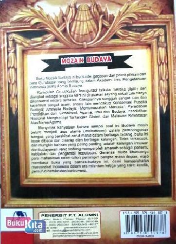 Cover Belakang Buku Mozaik Budaya