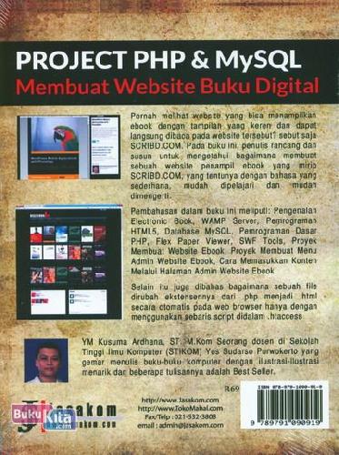 Cover Belakang Buku Project PHP & MySQL : Membuat Website Buku Digital