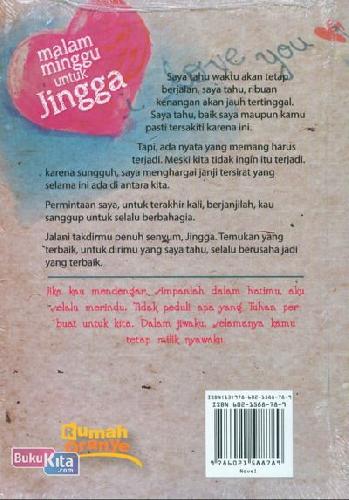 Cover Belakang Buku Malam Minggu untuk Jingga