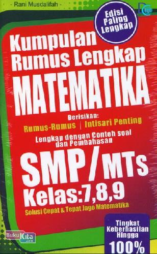 Cover Buku Kumpulan Rumus Lengkap Matematika SMP Kelas 7,8,9