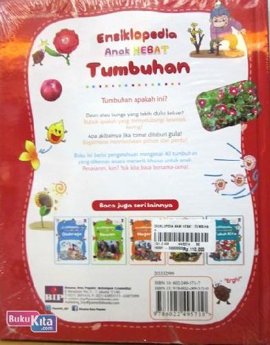 Cover Belakang Buku Ensiklopedia Anak Hebat : Tumbuhan