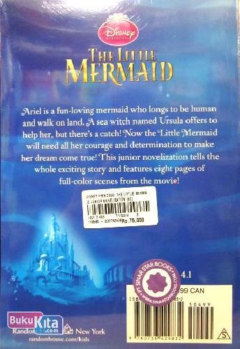 Cover Belakang Buku The Little Mermaid - The Junior Novelization