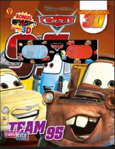 Cover Buku 3d Coloring Cars - Team 95