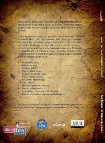 Cover Belakang Buku 50 Misteri Dunia Menurut Al-Quran