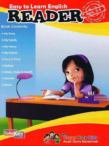 Cover Buku Easy to Learn English Reader Ages 3-4