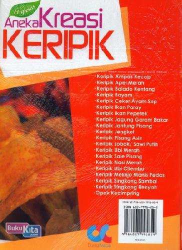 Cover Belakang Buku Aneka Kreasi Keripik